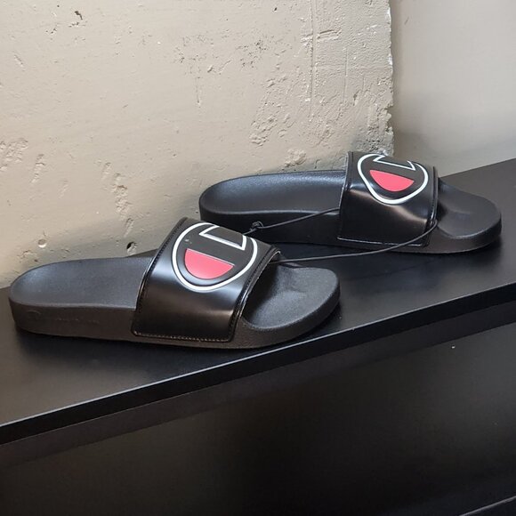 Champion Black Flat Lightweight Slides Sandals - Picture 3 of 9